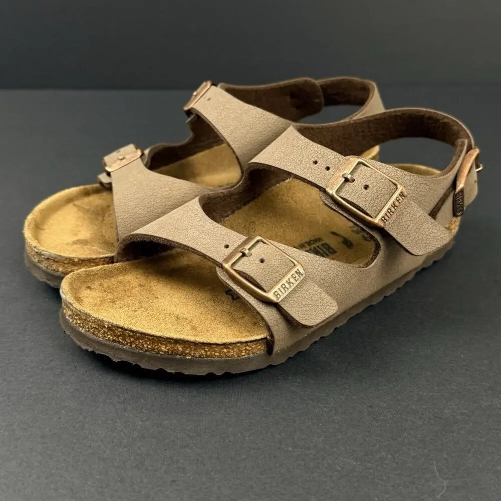 Birkenstock Milano Kids US C1 EU 29 Brown Sandals Classic Comfort Pre-owned Good